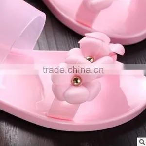 2016 Korea Style Women Shoes Flowers Pattern Design Beach Shoes Girls Summer Slippers thumbnail-3