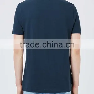 Navy Blue Blank Mens t Shirts Soft Breathable Cotton T-shirt Custom Summer Wear for Wholesale thumbnail-3