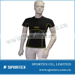 Mens OEM Nylon/spandex Compression Wear/compression Top Wear/mens Short Compression Wear thumbnail-1
