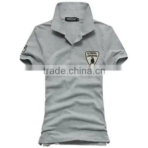 Custom Fashionable and Best Fit Plain Short Sleeve Polo T-shirt Manufactures in Guangzhou China thumbnail-1
