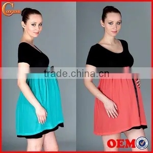 Maternity Wear Maternity Short Dress Dreamlike Chiffon Pregnancy Clothes Wholesale Maternity thumbnail-1