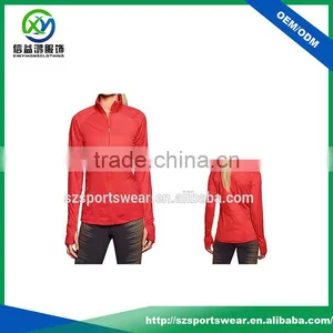 Hot Sale 100% Polyester Jersey Full Zipper Sport Women Hoody thumbnail-1