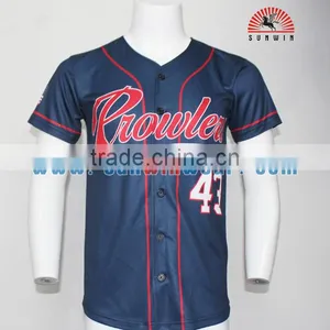 Best Quqlity Customized Embroidered Private Logo Baseball Jersey thumbnail-1