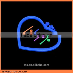 Colorful Plastic Heart Design Hand Embroidery Cross Stitch Hoops thumbnail-3