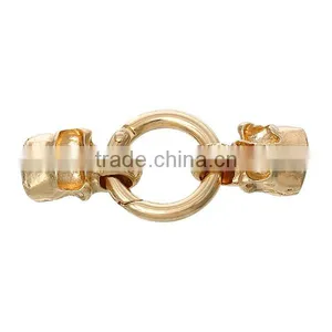 Hook Clasps For Leather Bracelet Skull Halloween Gold Plated 5.7cm x 25.0mm thumbnail-1