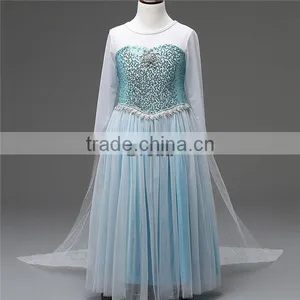 Hot Movie Frozen Dress Fashion Dress Children Dress Cosplay Costume for Girls thumbnail-4