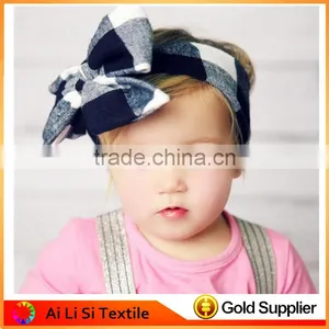 Baby Cotton Unique Bow Tie Headband ,Plain Baby Headbands,Baby Girl Large Bow Headband thumbnail-2