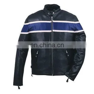 HMB-0476D LEATHER JACKETS MOTORBIKE COATS BLACK BIKER STYLE thumbnail-1