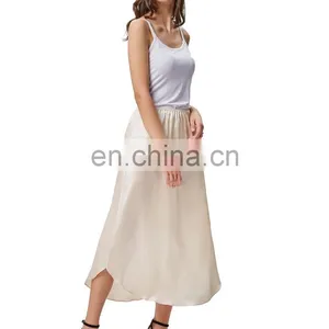 Kate Kasin Women's 35" Comfortable Champagne Satin Waist Slip Half Slip Undergarment KK000264-2 thumbnail-4