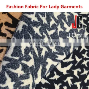 Wholesale High Quality Raw Polyester Fabric Slip Soft Dyed Moss Crepe Knit Fabric thumbnail-3