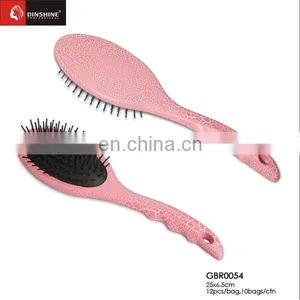 Blue Color Paddle Brush, Plastic Round Cushion Hair Brush thumbnail-3