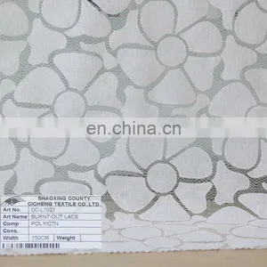 CC- L7027 2014 New Style LANCE FABRIC Polyester and Cotton Burnout Fashion Lace Fabric for Girls thumbnail-1