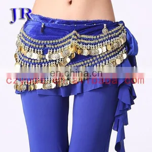 Crochet Gold Coins Belly Dance Hip Scarf Belt for Women Y-2028# thumbnail-2