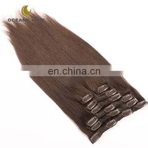 No Tangle and Shedding Grey Color Clip in Hair Extension Prices thumbnail-3