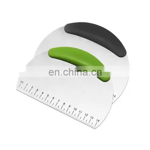 High Quality Stainless Steel Rubber Handle Kitchen Baking Flour Scraper thumbnail-1