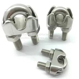 Heavy Duty 304 Stainless Steel Standard U Shape Bolt Wire Rope Clip Cable Clamp thumbnail-2