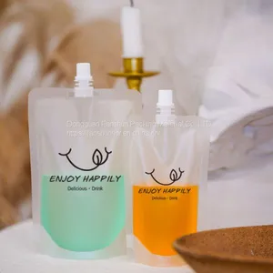 Disposable Transparent Chinese Medicine Liquid Packaging Bag Milk Tea Juice Drink Yogurt Suction Nozzle Bag Frosted Self-suction thumbnail-3
