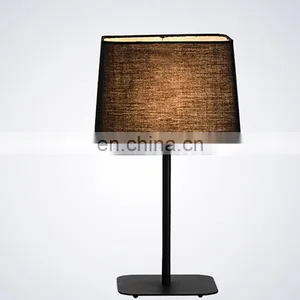 Restaurant Hotel Simple Led Table Lamp Bedroom Bed Warm Table Lamp High-grade Study Room Led Fabric Table Lamp thumbnail-1