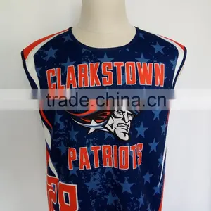 100%polyester Men's Performance Reversible Sublimation Print Tank Top thumbnail-3