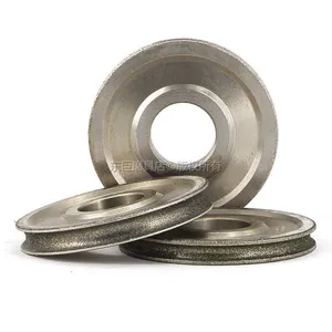 Electroplated Diamond Coated Abrasive Grinding Wheel of Round n Straight Edge for 3~12mm Glass Shape Edging Machine thumbnail-1
