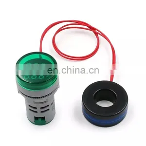 Mini Digital Voltmeter Ammeter 22mm Square AC 50-500V 0-100A Amp Volt Voltage Tester Meter Dual LED Indicator Pilot Lamp Light thumbnail-4