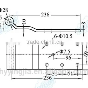 01184 Trailer Zinc Plated Custom Fabrication of Door Hinge thumbnail-2