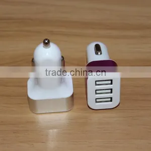 Wholesale in Electronic Market 3 Ports 12V/24V 5V 2.1A /1A Usb Car Charger Manufacturers With CE FCC Rohs thumbnail-2