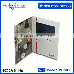New Arrived 5 Inch Lcd Video Brochure Card With Usb thumbnail-6