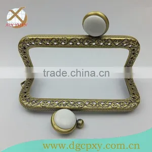 2015 Latest Metal Frame for Purse With Coins White Gems thumbnail-2