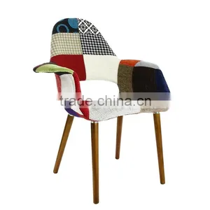 Modern Design Simple Dining Room Furniture Wood Leg Patchwork Chair Quality Choice Supplier's Choice thumbnail-1