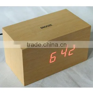 LED Wood Clock With Voice Control and Touch Function thumbnail-1