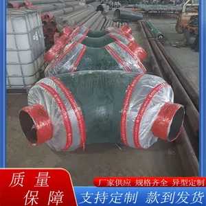 Steel Jacketed Steel Steam Insulation Steel Pipe High Temperature Heating Heat Aluminum Silicate Prefabricated Direct Buried Insulation Steel Pipe thumbnail-2