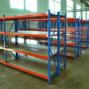 Food Book Supermarket Industrial Used 4 Tier Assembled Garage White Longspan Boltless Shelving thumbnail-1