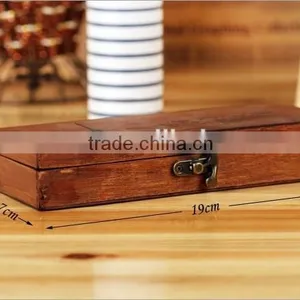 Antique Design Gift and Storage Use Wood Packaging Pen Box Small Wooden Boxes Wholesale Supplier's Choice thumbnail-3