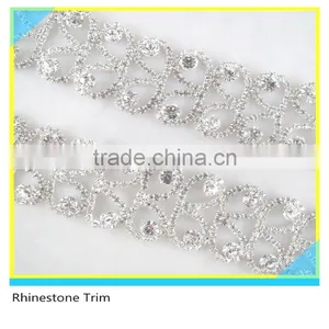 Fabulous 888 Crystal Rhinestone Pearl Silver Chain For Wedding Decoration thumbnail-3