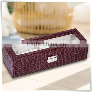 Luxury Design Alligator Leather Watch Display Box thumbnail-3
