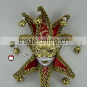 Mask Wall Hanging DECORATIVE CERAMIC MASK FEMALE JESTER, WALL HANGING. MADE IN CHINA thumbnail-1