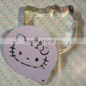 YangJiang Factory Manufature Food Safe 2pcs Stainless Steel Kitty Shaped Cake Mould thumbnail-2