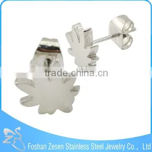 ZS20004 Surgical Steel Earrings , Latest Stick Earring , Fashion Marijuana Earring thumbnail-1