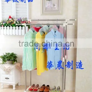 Metal Shelf Double-pole Clothes Racks HT-8202 thumbnail-1