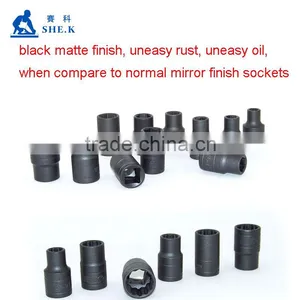 Black Matte CR-V Steel Impact Socket thumbnail-2