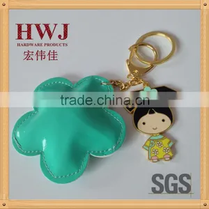 High Quality Hard Enamel Metal Keychain With Stones for Down Coat Promotion thumbnail-1