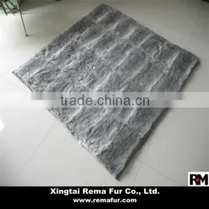 Factory Wholesale 100% Genuine Rabbit Fur Carpet in High Quality thumbnail-1