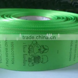 Custom Garment Printed Satin Ribbon Care Label thumbnail-4