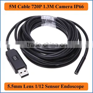 5M Cable Length Mini 5.5mm Dia USB Endoscope 1.3MP Camera HD 1280*720P HD Endoscope Camera 6LED Borescope Insepction Camera thumbnail-1