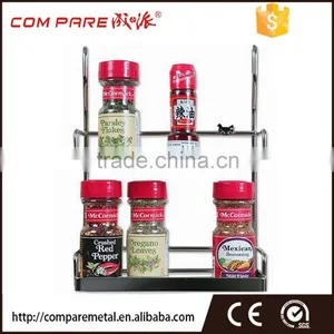 Kitchen Chrome Plated Hanging Spice Jar Rack thumbnail-1