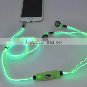 Mobile Phone Accessory Light EL Long Wire Earphone With Microphone thumbnail-4