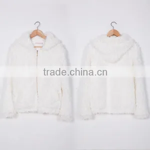 2016 Women White Long Mink Coat With Caps in China thumbnail-6
