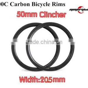 700c Full Carbon Road Bicycle Clincher Rims Toray T700 Carbon Rims for Road Bicycle Glossy/matt Carbon Road Bike Rim 50mm thumbnail-1
