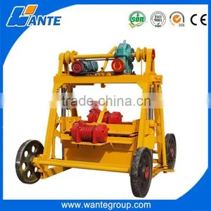 Linyi Wante Machinery Egg Laying Mobile Manual Brick Making Machine for Sale QT 40-3B thumbnail-1
